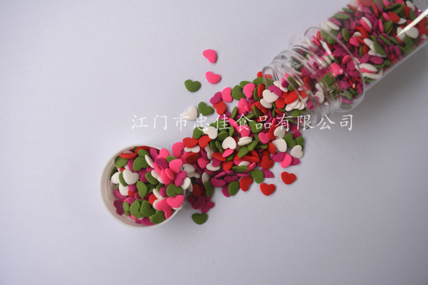 心形切片糖sprinkles in bulk for dessert decoration heart shape